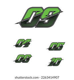 Simpel Star Racing Start Number Vector Set