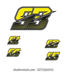 Simpel Star Racing Start Number Vector Set