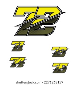 Simpel Star Racing Start Number Vector Set
