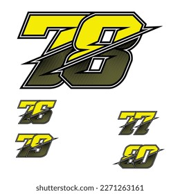 Simpel Star Racing Start Number Vector Set
