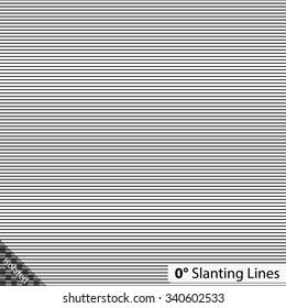 Simple 0 degree (horizontal) Slanting Lines