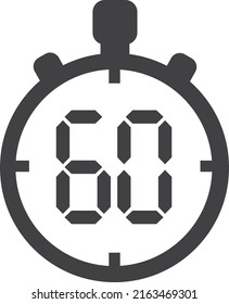 Simple 10 minutes timer clock icon 