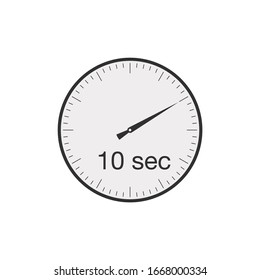 Simple 10 seconds or 10 minutes timer. Stock Vector illustration isolated on white background.