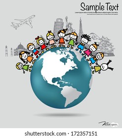 Simple 2014 year calendar, vector illustration.