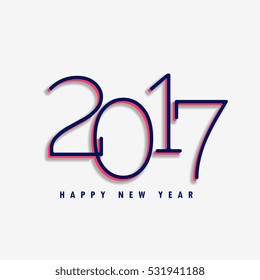 simple 2017 text style on white background