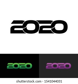 simple 2020 logo icon design vector