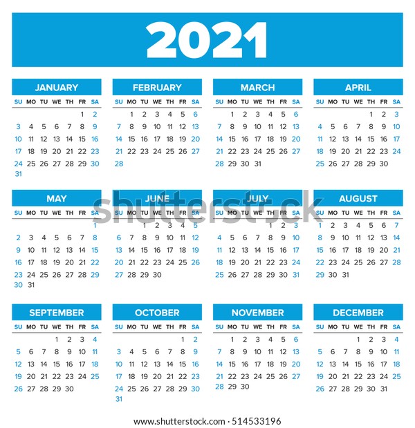 Calendar Week 2021 2021 Calendar Planner Vector Photo Free Trial