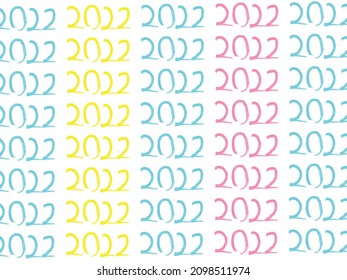 simple 2022 background with bright colors