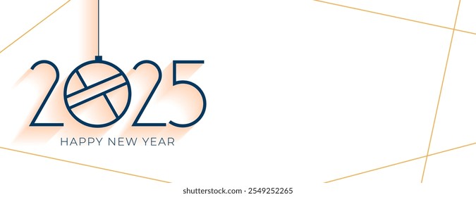 simple 2025 neues jahr event banner design vektor