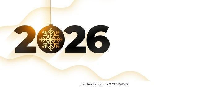 einfache 2026 text neues jahr tapete mit text raum vektor 