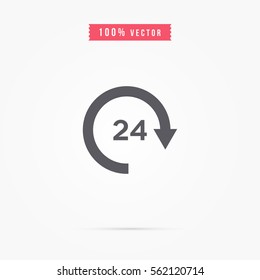 simple 24 hours icon