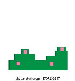 Simple 2D Bushes Retro Pixel Minimalist Design