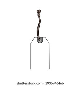 A simple 2d mockup Tag. Flat cartoon vector illustration. 