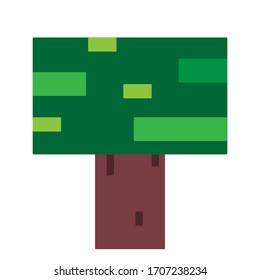 Diseño minimalista retro de árbol simple en 2D