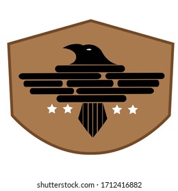 simple 2-dimensional eagle logo vector