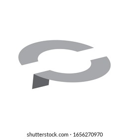 Simple 3 Dimension initial logo design
