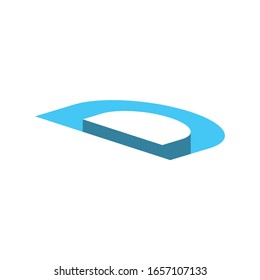 Simple 3 Dimension initial logo design