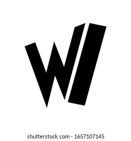 Simple 3 Dimension initial logo design