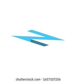Simple 3 Dimension initial logo design