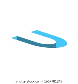 Simple 3 Dimension initial logo design
