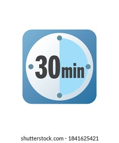 Simple 30 minutes timer clock icon 
