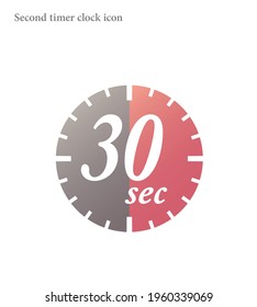 Simple 30 Seconds Timer Clock Icon 