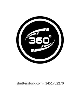 Diseño de logotipo simple de 360 grados, vector