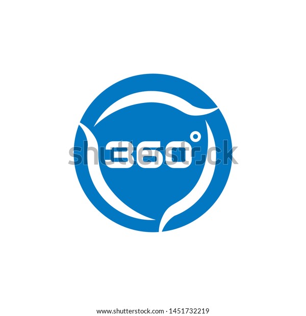 Simple 360 Degree Logo Design Vector Stock Vector (Royalty Free ...
