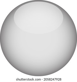 Simple 3D Button Bubble Effect on White Background