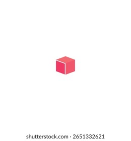 Ícone de cubo 3D simples em um estilo geométrico limpo. Ideal para design de interface do usuário, dados, armazenamento ou visuais relacionados a tecnologia.