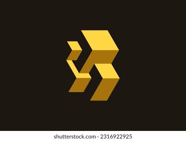 símbolo de movimiento de cubo simple 3d