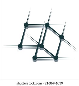 Simple 3D design illustration vector