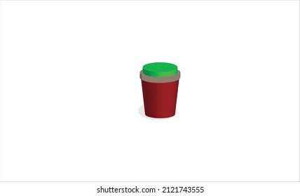 simple 3d drink holder illustration