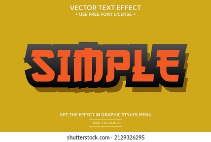 Simple 3D editable text effect template