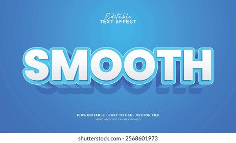 Simple 3d editable text effect, blue text style effect