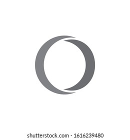 simple 3d flat circle object symbol logo vector