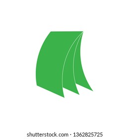 simple 3d flat geometric paper notes logo vector