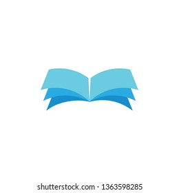 Blue Open Book Logo Education Vector Stock Vector (Royalty Free ...