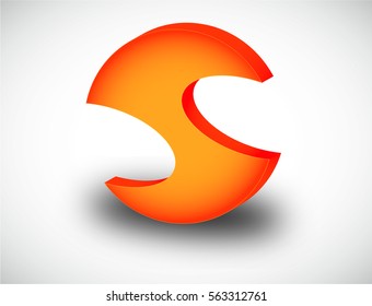 Simple 3d Logo design for your business, company or event. Vector illustration. 