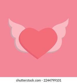 Simple 3D Love Angel Valentine's Day