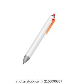 Simple 3D Pen Template. Isolated Item on White Background. Vector illustration
