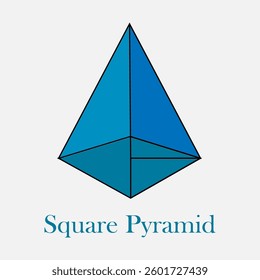 simple 3D Squer pyramid icon