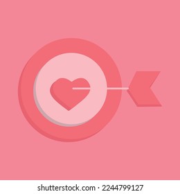 Simple 3D Target Love Valentine's Day