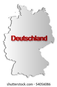 A simple 3D vector map of Germany.