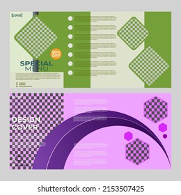 simple 3-layer food brochure design