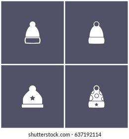 simple 4 hat icon