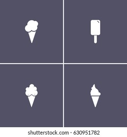 simple 4 ice cream icons