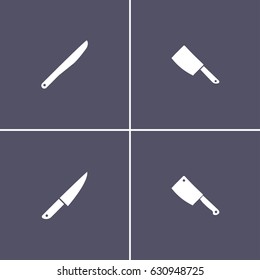 simple 4 knife icons