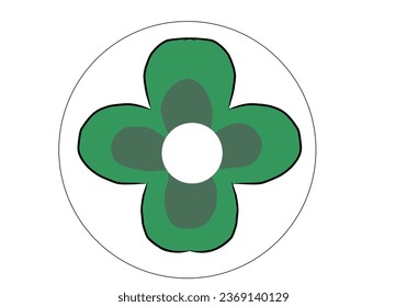 simple 4 leaf clover logo vector