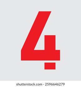 Simple 4 Number Logo Design Service